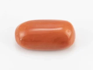 Moonga Stone 8.30 Ratti - Red Coral Stone showcasing vibrant red color and capsule-oval mix cut