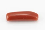 Moonga Stone 8.31 Ratti - Red Coral Stone showcasing vibrant red color and capsule cut