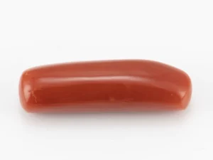 Moonga Stone 8.31 Ratti - Red Coral Stone showcasing vibrant red color and capsule cut