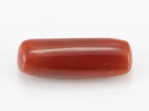Moonga Stone 8.522 Ratti - Red Coral Stone showcasing vibrant red color and capsule cut