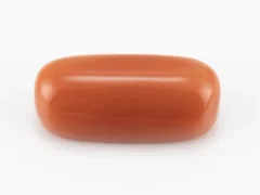 Moonga Stone 8.87 Ratti - Red Coral Stone showcasing vibrant red color and capsule-oval mix cut