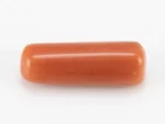 Moonga Stone 9.626 Ratti - Red Coral Stone showcasing vibrant red color and capsule cut