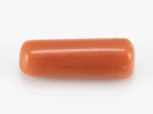 Moonga Stone 9.626 Ratti - Red Coral Stone showcasing vibrant red color and capsule cut