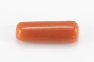 Moonga Stone 9.626 Ratti - Red Coral Stone showcasing vibrant red color and capsule cut