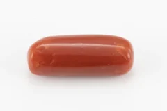 Moonga Stone 10.55 Ratti - Red Coral Stone showcasing vibrant red color and capsule cut