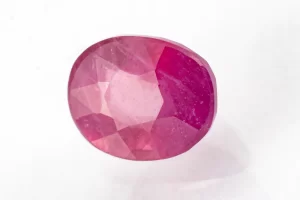 Manik Stone 5.24 Ratti - 4.77 Carat Ruby Stone showcasing vibrant red color