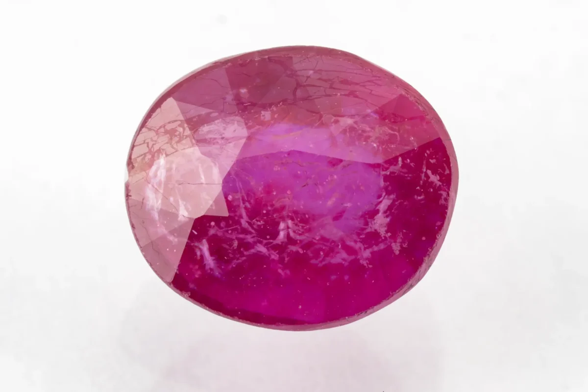Manik Stone 5.56 Ratti - 5.06 Carat Ruby Stone showcasing vibrant red color