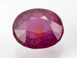 Manik Stone 6.14 Ratti - 5.59 Carat Ruby Stone showcasing vibrant red color