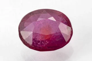 Manik Stone 6.14 Ratti - 5.59 Carat Ruby Stone showcasing vibrant red color
