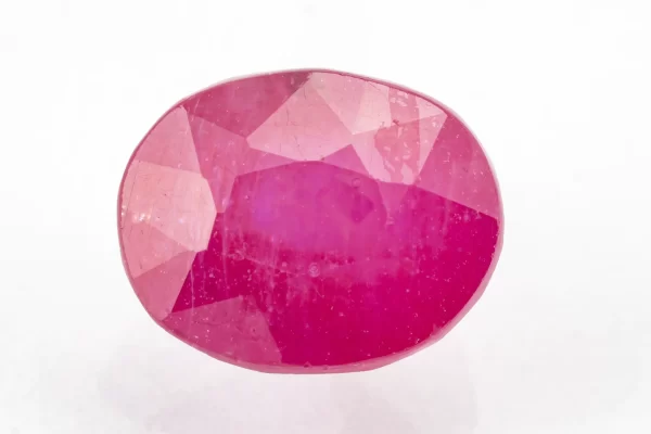 Manik Stone 6.26 Ratti - 5.70 Carat Ruby Stone showcasing vibrant red color