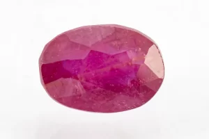 Ruby (Manek) 6.01 Carat Red Gemstone - Front View