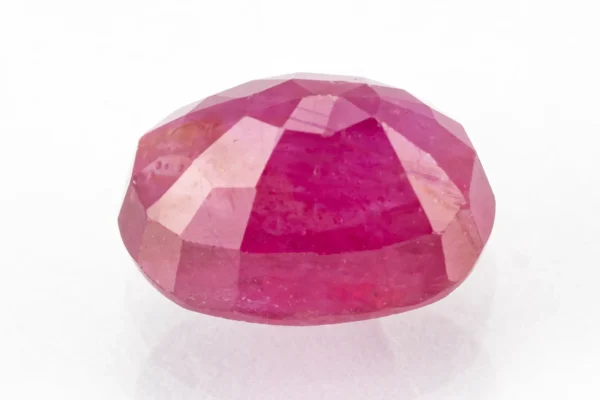 Ruby (Manek) 6.01 Carat Red Gemstone - Back View