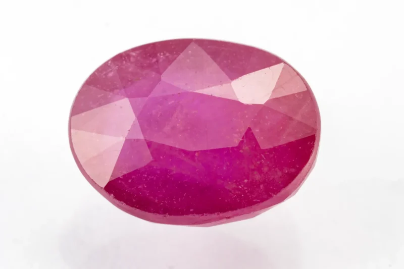 Manik Stone 10.68 Ratti - 9.72 Carat Ruby Gemstone showcasing vibrant red color