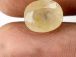 Stunning Natural Yellow Sapphire (Pukhraj) 5.67 Carat/6.23 Ratti - Size Reference