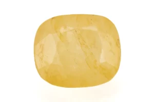 Stunning Natural Yellow Sapphire (Pukhraj) 6.04 Carat/6.64 Ratti - Front View