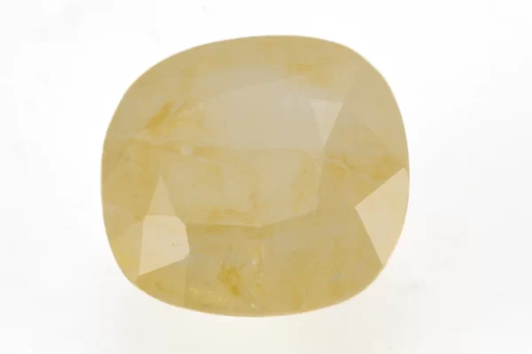 Stunning Natural Yellow Sapphire (Pukhraj) 6.05 Carat/6.65 Ratti - Front View