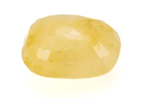 Stunning Natural Yellow Sapphire (Pukhraj) 6.35 Carat/6.98 Ratti - Back View