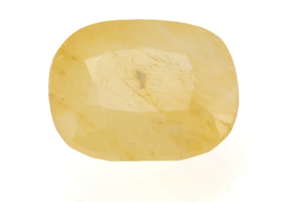 Ceylon Pukhraj Stone 6.98 Ratti (6.35 Carat) Yellow Sapphire showcasing vibrant yellow color