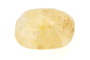 Stunning Natural Yellow Sapphire (Pukhraj) 6.57 Carat/7.22 Ratti - Back View