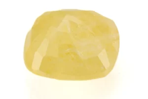 Stunning Natural Yellow Sapphire (Pukhraj) 7.02 Carat/7.71 Ratti - Back View