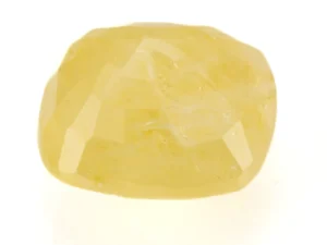 Stunning Natural Yellow Sapphire (Pukhraj) 7.02 Carat/7.71 Ratti - Back View
