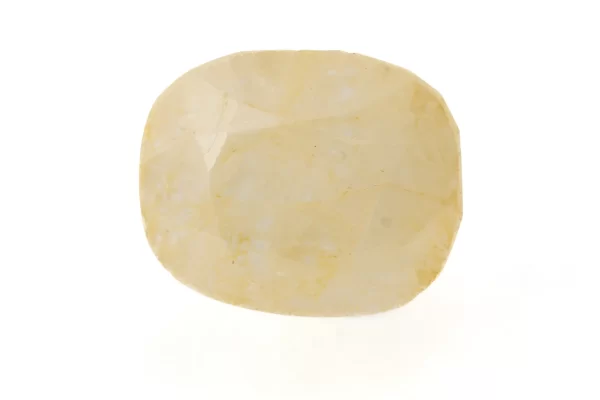 Stunning Natural Yellow Sapphire (Pukhraj) 7.27 Carat/7.99 Ratti - Front View