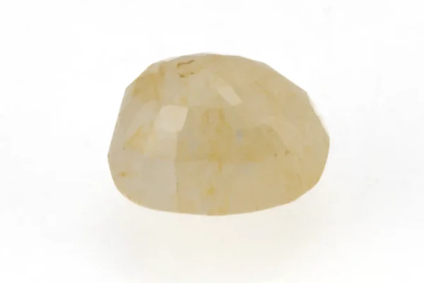 Stunning Natural Yellow Sapphire (Pukhraj) 7.27 Carat/7.99 Ratti - Back View