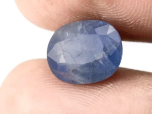 Stunning Natural Blue Sapphire (Neelam) 5.57 Carat/6.12 Ratti - Size Reference