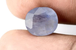 Stunning Natural Blue Sapphire (Neelam) 5.90 Carat/6.48 Ratti - Size Reference