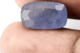 Stunning Natural Blue Sapphire (Neelam) 7.42 Carat/8.15 Ratti - Size Reference