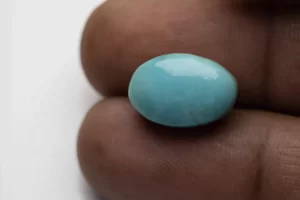 Turquoise Stone 13.32 Ratti - 12.12 Carat Firoza Size Reference