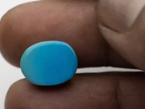 Turquoise Stone 6.56 Ratti - 5.97 Carat Firoza Size Reference