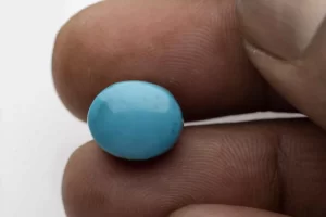 Turquoise Stone 8.49 Ratti - 7.73 Carat Firoza Size Reference