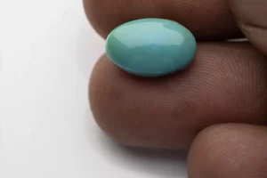 Turquoise Stone 6.57 Ratti - 5.98 Carat Firoza Size Reference