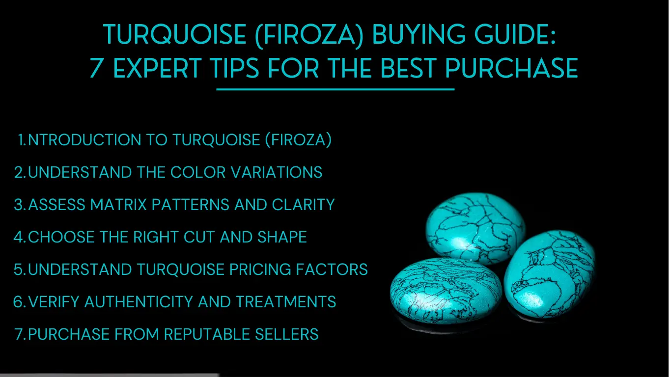 A collection of high-quality Turquoise (Firoza) gemstones, showing variations in blue color and matrix patterns.