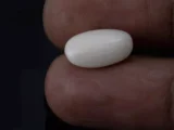 White Coral Stone 4.67 Ratti - 4.25 Carat Safed Moonga Size Reference