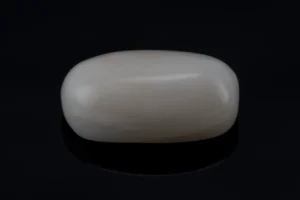 White Coral Stone 5.08 Ratti - 4.62 Carat Safed Moonga Front View