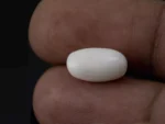 White Coral Stone 5.38 Ratti - 4.90 Carat Safed Moonga Size Reference