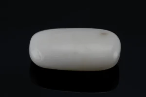 White Coral Stone 7.17 Ratti - 6.53 Carat Safed Moonga Back View