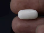 White Coral Stone 7.17 Ratti - 6.53 Carat Safed Moonga Size Reference