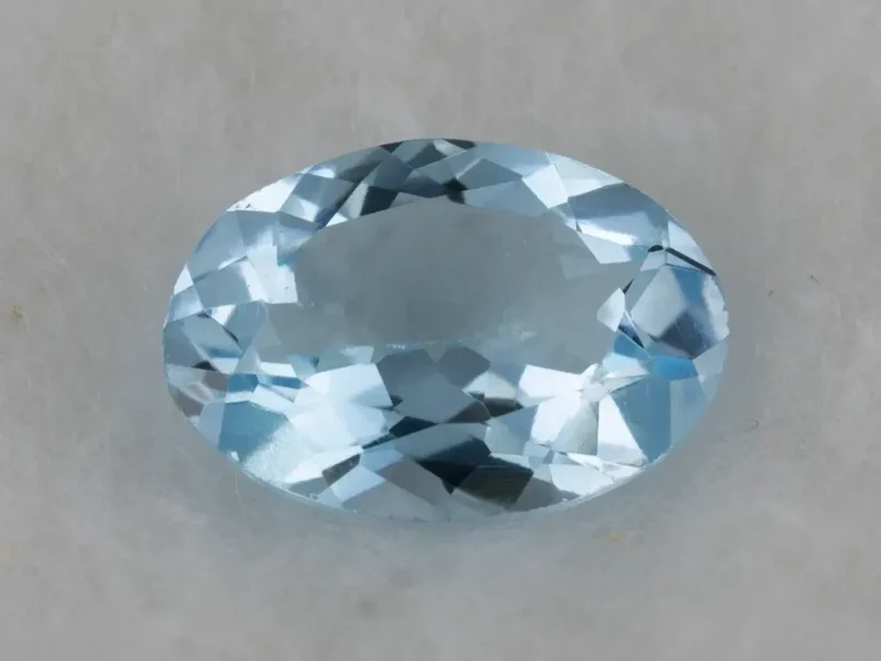 Natural Blue Topaz Stone 4.44 Carat (4.88 Ratti) – Top view