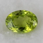 Natural Peridot Stone 2.09 Carat (2.30 Ratti) - Top View
