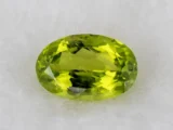 Natural Peridot Stone 2.50 Carat (2.75 Ratti) - Top view