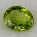 Natural Peridot Stone 3.28 Carat - Top View
