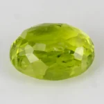 Natural Peridot Stone 3.51 Carat (3.81 Ratti) - Back View