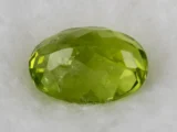 Natural Peridot Stone 3.57 Carat (3.92 Ratti) - Back view