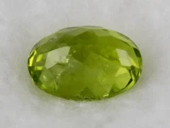 Natural Peridot Stone 3.57 Carat (3.92 Ratti) - Back view