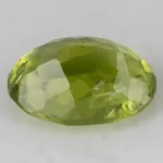 Natural Peridot Stone 3.64 Carat (4.00 Ratti) - Back view