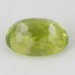 Natural Peridot Stone 3.86 Carat (4.24 Ratti) - Back view