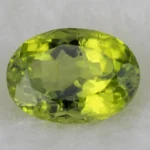 Natural Peridot Stone 3.86 Carat (4.24 Ratti) - Top view
